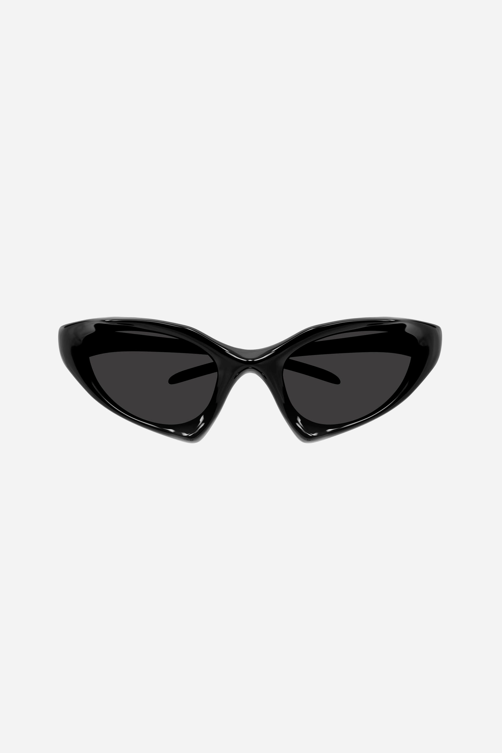 Black wraparound sunglasses with grey lense